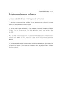 13-フランスで三度目のロックダウンのサムネイル