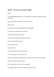 TED Vous avez une mémoire infaillibleのサムネイル